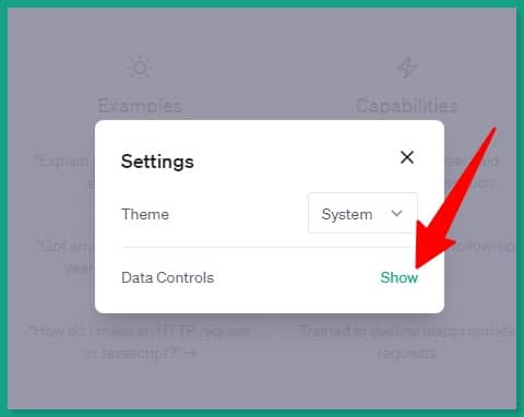 chatgpt data privacy settings