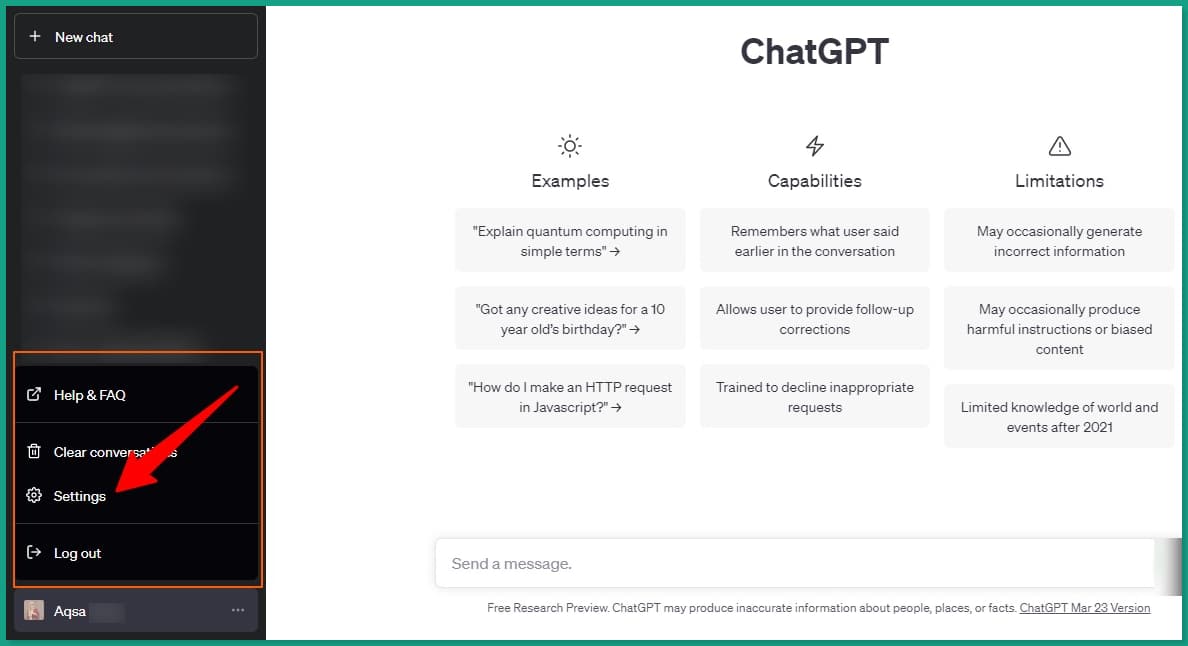 chatgpt privacy settings